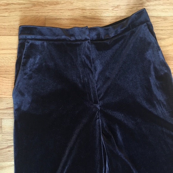 H&M Black Velvet Wide Leg Pants - Picture 4 of 4